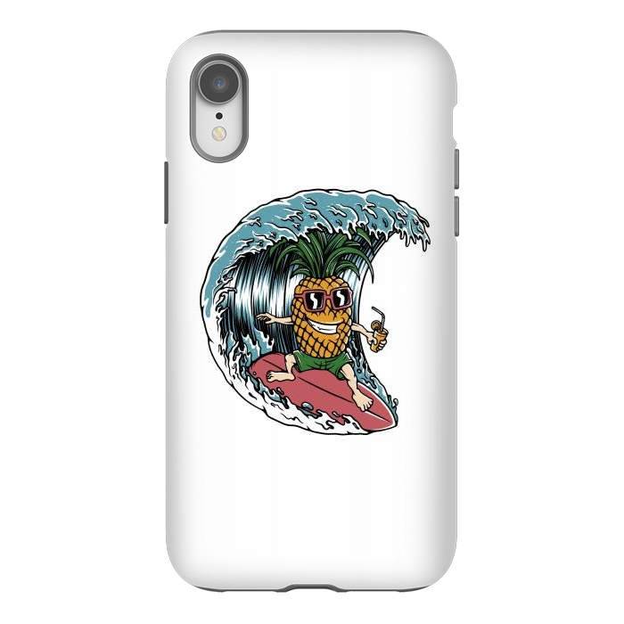 iPhone Xr StrongFit Pineapple Surfer by Afif Quilimo