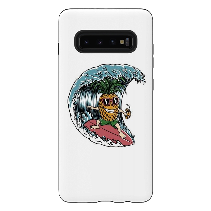 Galaxy S10 plus StrongFit Pineapple Surfer by Afif Quilimo