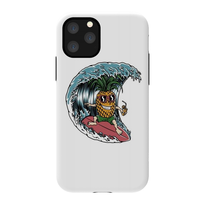 iPhone 11 Pro StrongFit Pineapple Surfer by Afif Quilimo