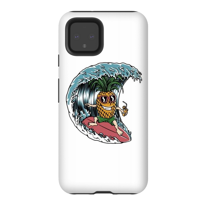 Pixel 4 StrongFit Pineapple Surfer by Afif Quilimo