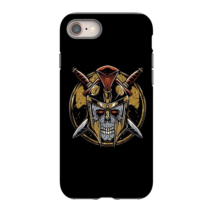 iPhone 8 StrongFit Skull Spartan 1 by Afif Quilimo