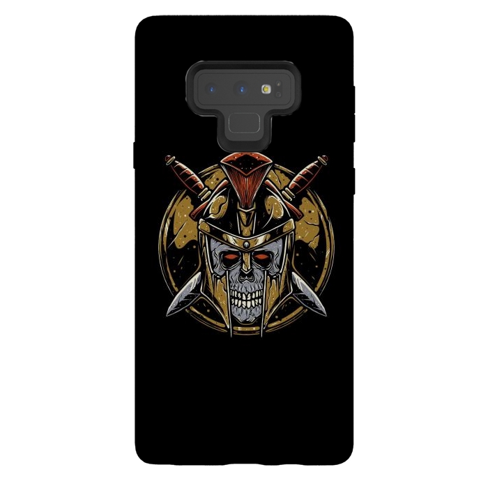 Galaxy Note 9 StrongFit Skull Spartan 1 by Afif Quilimo
