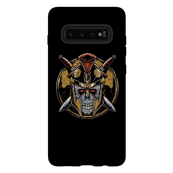 Galaxy S10 plus StrongFit Skull Spartan 1 by Afif Quilimo
