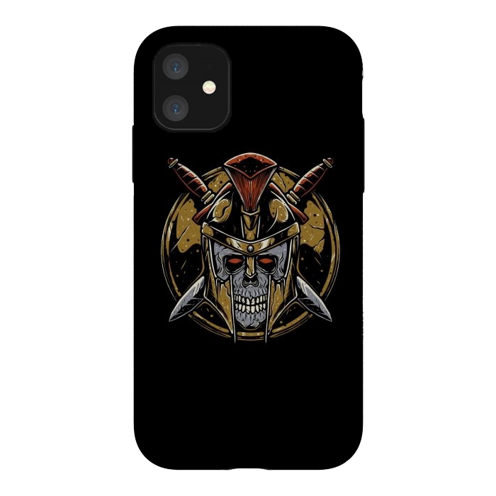 iPhone 11 StrongFit Skull Spartan 1 by Afif Quilimo