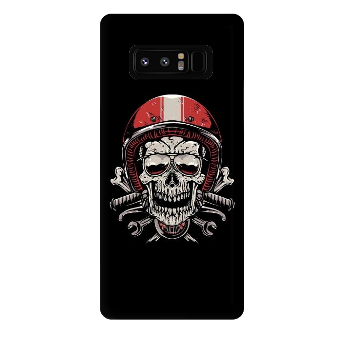Galaxy Note 8 StrongFit Skull Biker 4 by Afif Quilimo