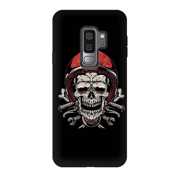 Galaxy S9 plus StrongFit Skull Biker 4 by Afif Quilimo