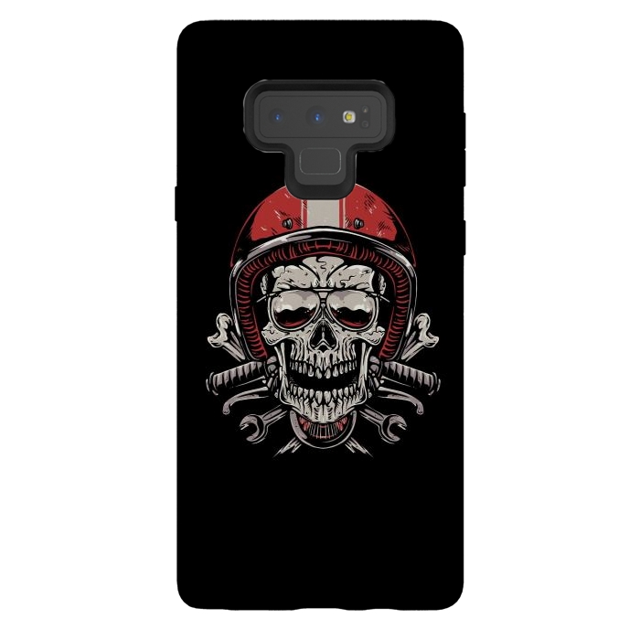 Galaxy Note 9 StrongFit Skull Biker 4 by Afif Quilimo