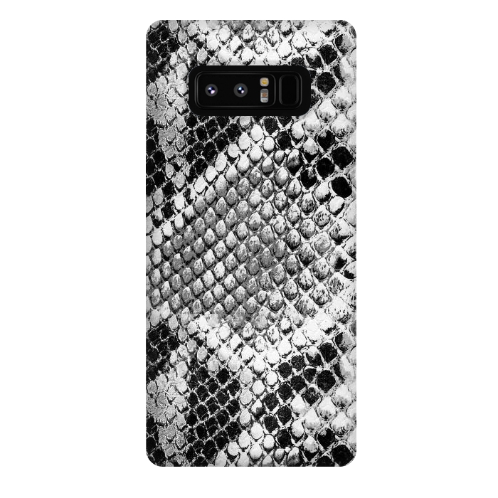 Galaxy Note 8 StrongFit Black and grey grungy snake skin pattern by Oana 