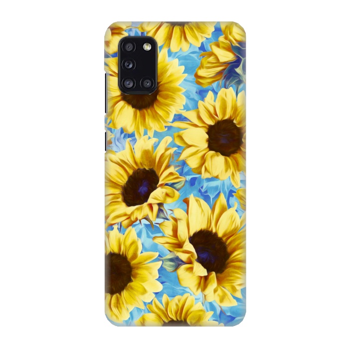 Galaxy A31 SlimFit Dreamy Sunflowers on Blue por Micklyn Le Feuvre