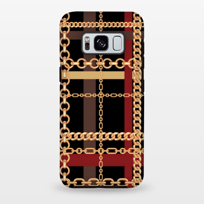 Galaxy S8 plus StrongFit Golden chains red black by MALLIKA