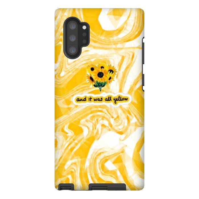 Galaxy Note 10 plus StrongFit Yellow marble by CAS