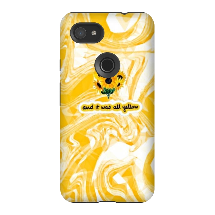 Pixel 3AXL StrongFit Yellow marble by CAS
