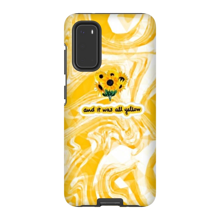 Galaxy S20 StrongFit Yellow marble by CAS