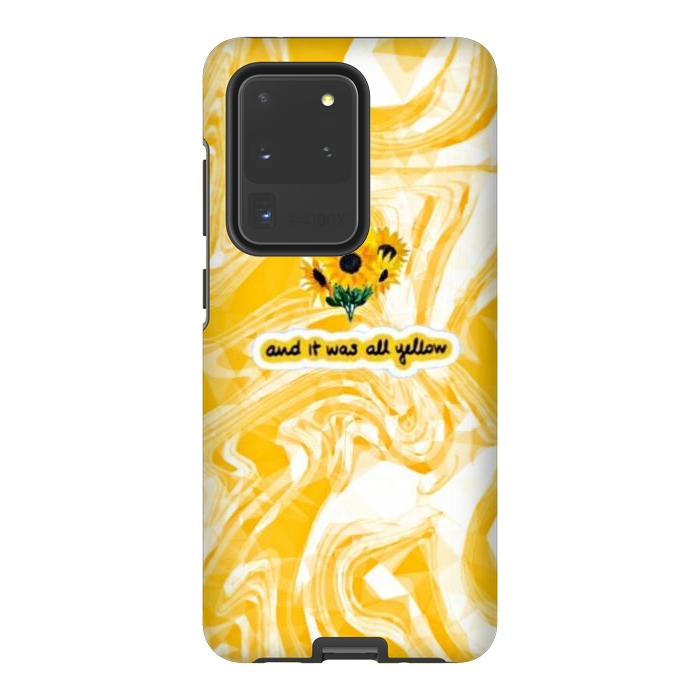 Galaxy S20 Ultra StrongFit Yellow marble by CAS