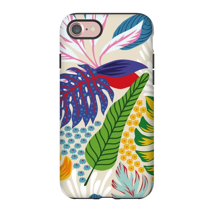 iPhone 7 StrongFit Abstract Color Tropical Leaves by ArtsCase