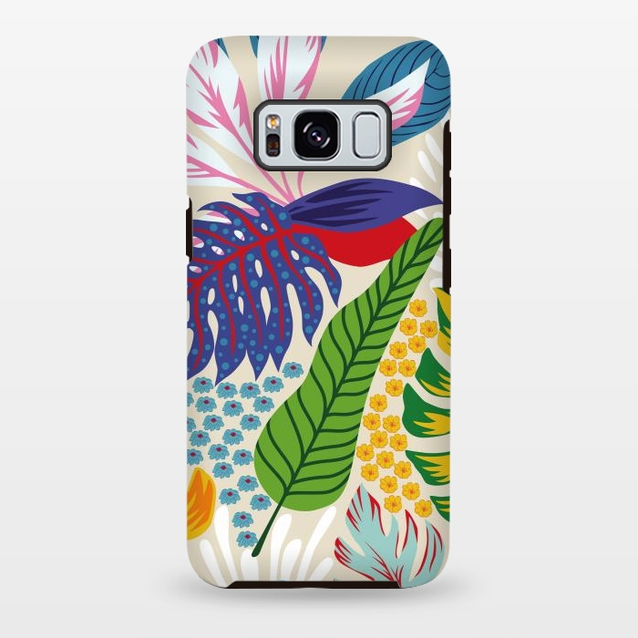 Galaxy S8 plus StrongFit Abstract Color Tropical Leaves by ArtsCase