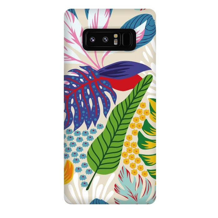 Galaxy Note 8 StrongFit Abstract Color Tropical Leaves by ArtsCase