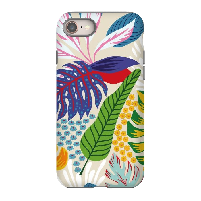 iPhone 8 StrongFit Abstract Color Tropical Leaves by ArtsCase