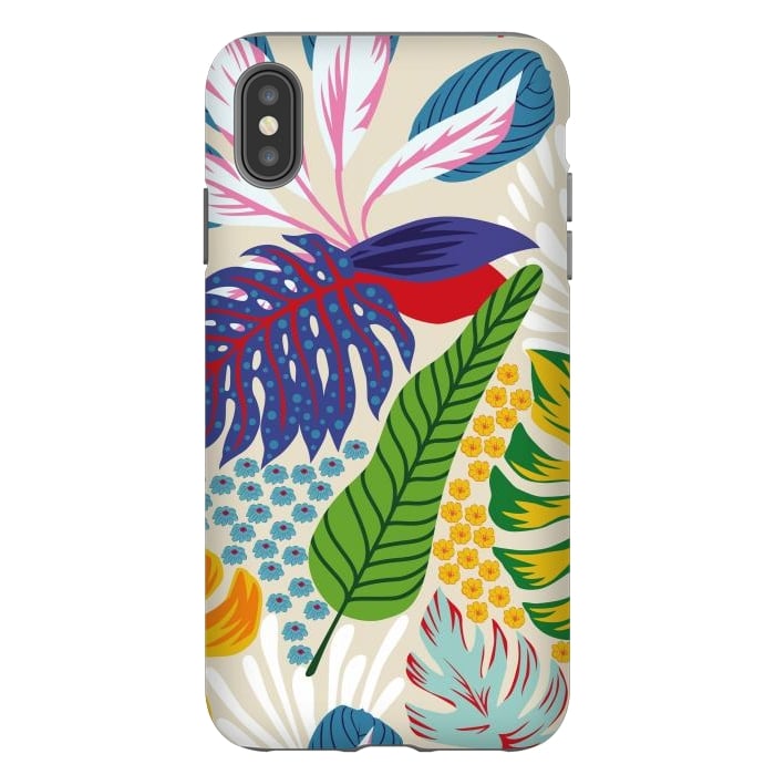 iPhone Xs Max StrongFit Abstract Color Tropical Leaves by ArtsCase