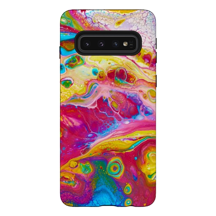 Galaxy S10 StrongFit Abstract Colorful Background by ArtsCase