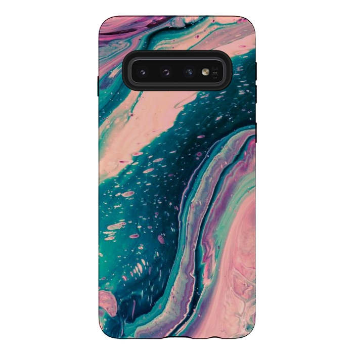 Galaxy S10 StrongFit Abstract Colorful Painting by ArtsCase