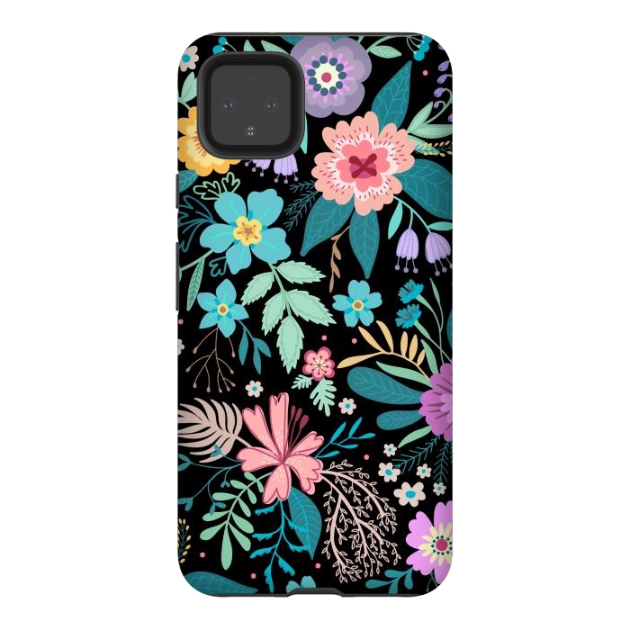 Pixel 4XL StrongFit Amazing Floral Pattern With Bright Colorful Flowers by ArtsCase