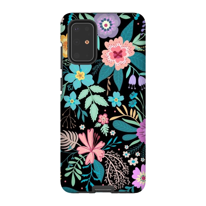Galaxy S20 Plus StrongFit Amazing Floral Pattern With Bright Colorful Flowers by ArtsCase