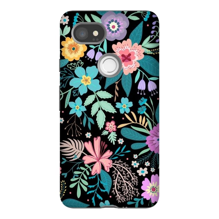 Pixel 2XL StrongFit Amazing Floral Pattern With Bright Colorful Flowers by ArtsCase