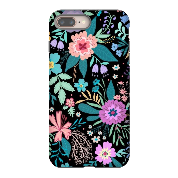 iPhone 7 plus StrongFit Amazing Floral Pattern With Bright Colorful Flowers by ArtsCase