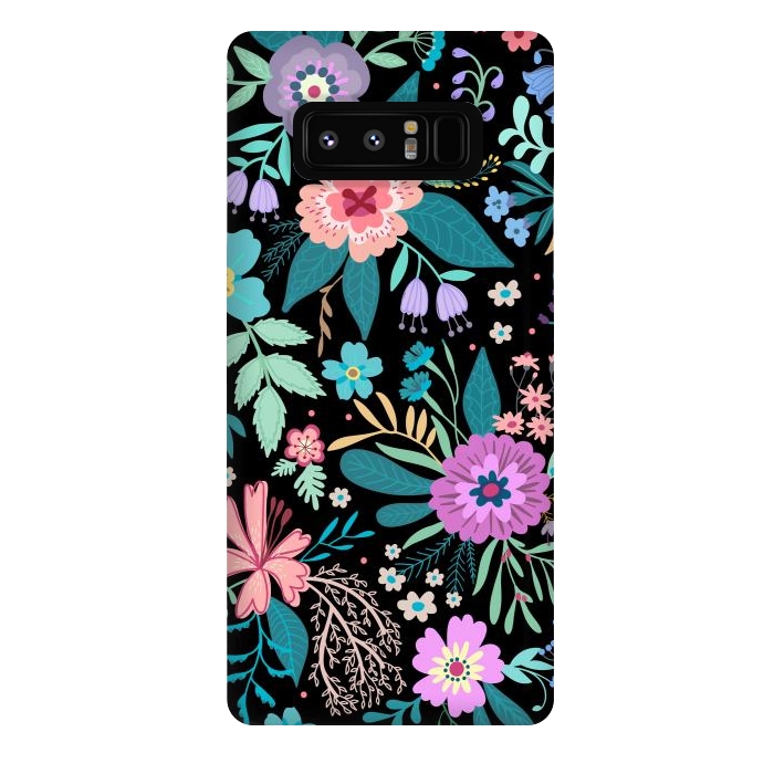 Galaxy Note 8 StrongFit Amazing Floral Pattern With Bright Colorful Flowers by ArtsCase