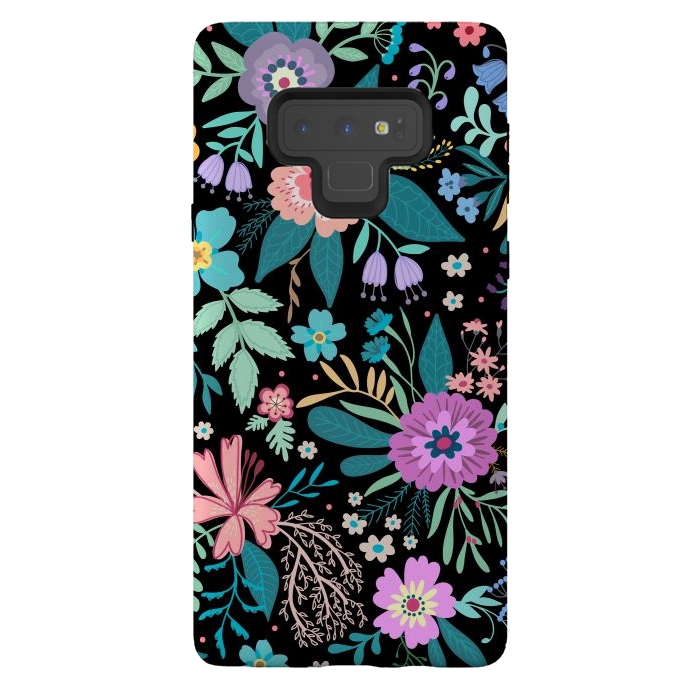 Galaxy Note 9 StrongFit Amazing Floral Pattern With Bright Colorful Flowers by ArtsCase