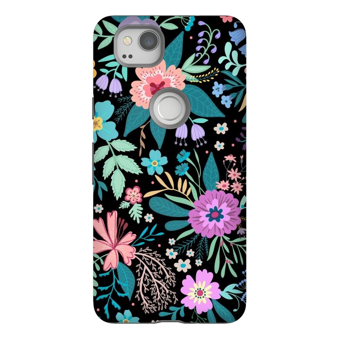Pixel 2 StrongFit Amazing Floral Pattern With Bright Colorful Flowers by ArtsCase