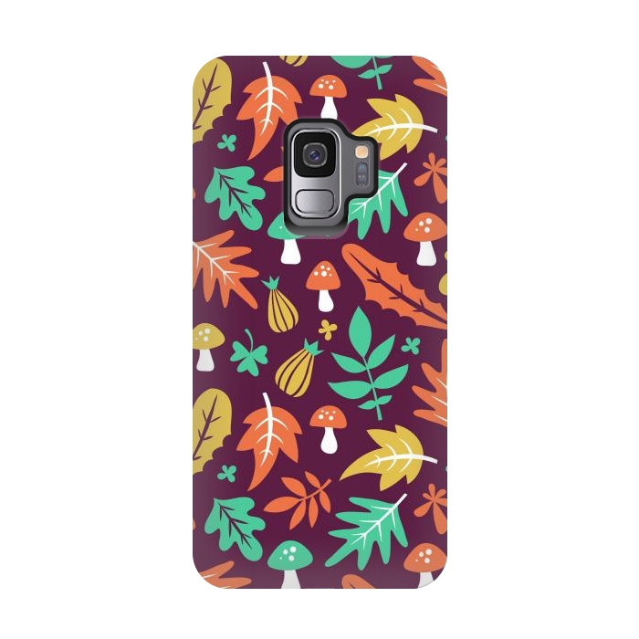 Galaxy S9 StrongFit Autum Floral Design by ArtsCase