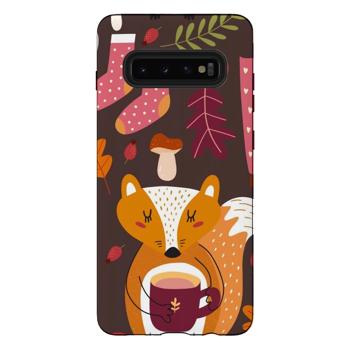 Galaxy S10 plus StrongFit Autumn Forest by ArtsCase