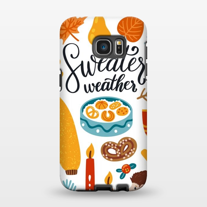 Galaxy S7 EDGE StrongFit Autumn Icons by ArtsCase