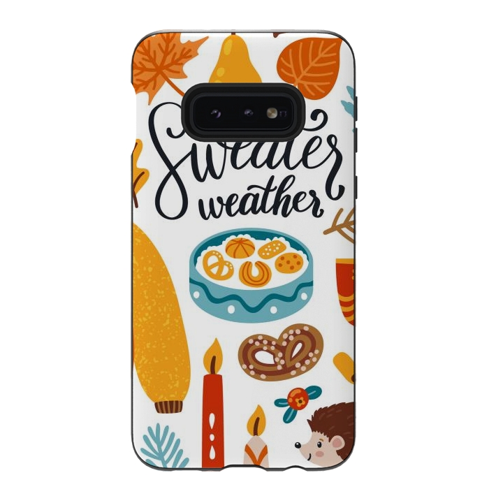 Galaxy S10e StrongFit Autumn Icons by ArtsCase