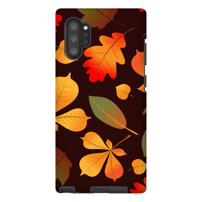 Galaxy Note 10 plus StrongFit Autumn Leaf Pattern Design by ArtsCase