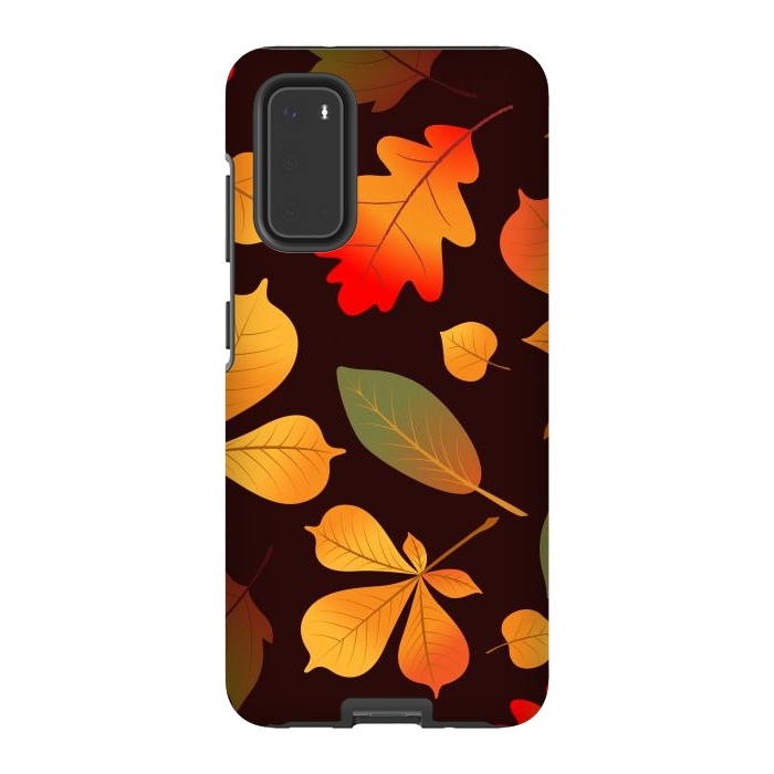 Galaxy S20 StrongFit Autumn Leaf Pattern Design by ArtsCase
