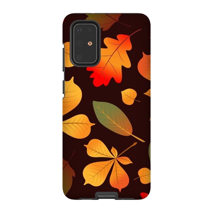 Galaxy S20 Plus StrongFit Autumn Leaf Pattern Design by ArtsCase