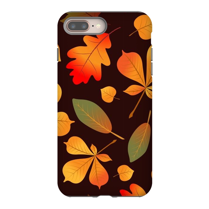 iPhone 7 plus StrongFit Autumn Leaf Pattern Design by ArtsCase