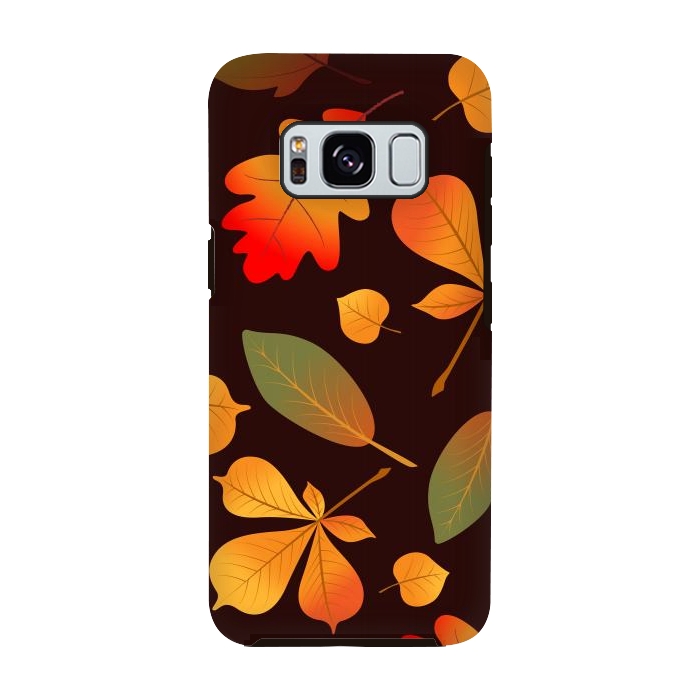 Galaxy S8 StrongFit Autumn Leaf Pattern Design by ArtsCase