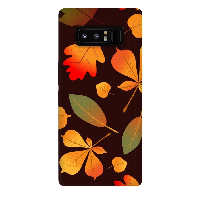 Galaxy Note 8 StrongFit Autumn Leaf Pattern Design by ArtsCase