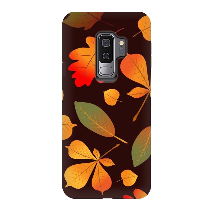 Galaxy S9 plus StrongFit Autumn Leaf Pattern Design by ArtsCase