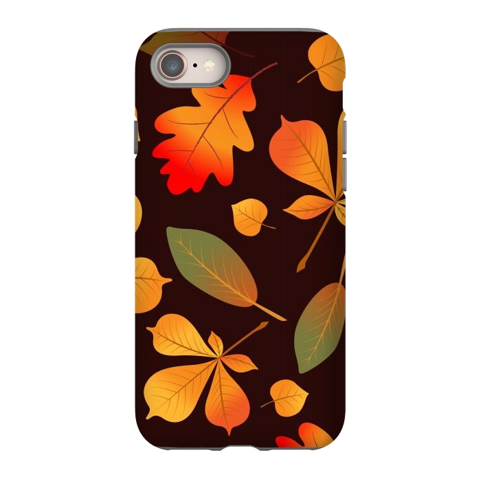 iPhone 8 StrongFit Autumn Leaf Pattern Design by ArtsCase