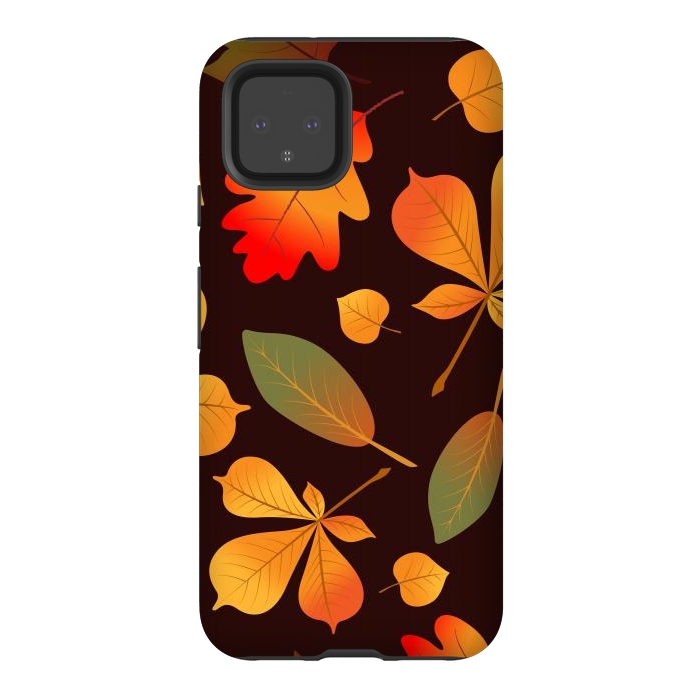 Pixel 4 StrongFit Autumn Leaf Pattern Design by ArtsCase
