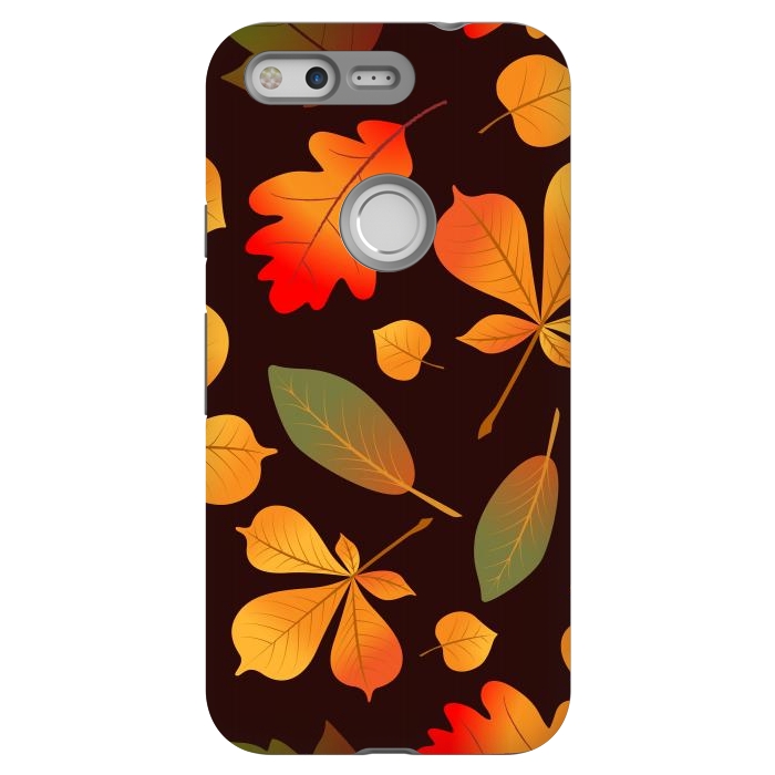 Pixel StrongFit Autumn Leaf Pattern Design by ArtsCase