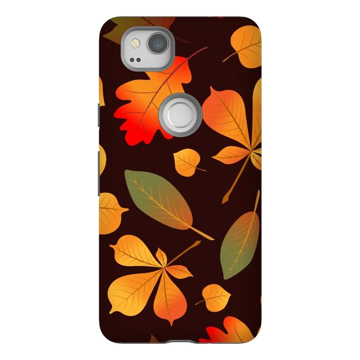 Pixel 2 StrongFit Autumn Leaf Pattern Design by ArtsCase