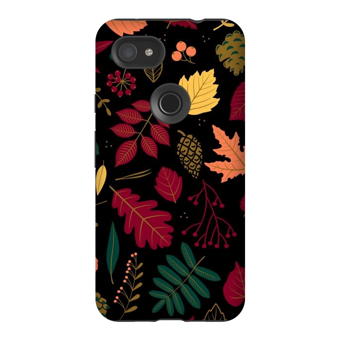 Pixel 3AXL StrongFit Autumn Pattern With Leaves by ArtsCase