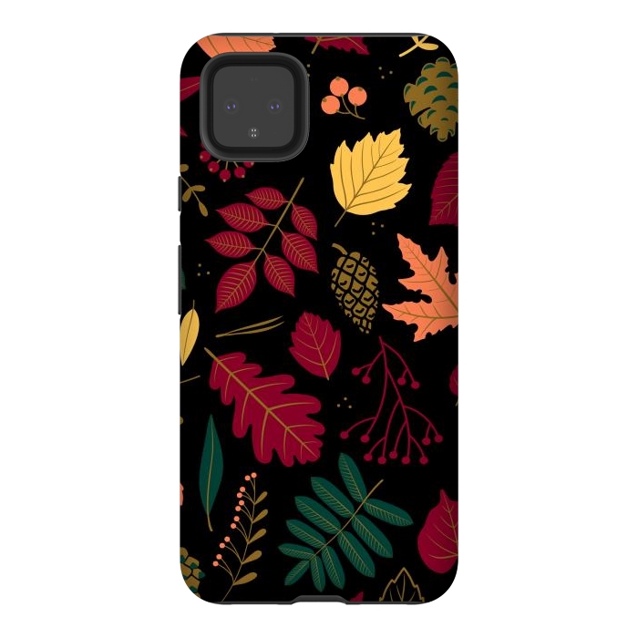 Pixel 4XL StrongFit Autumn Pattern With Leaves by ArtsCase