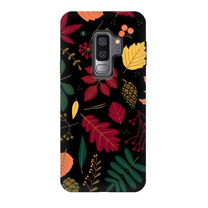 Galaxy S9 plus StrongFit Autumn Pattern With Leaves by ArtsCase